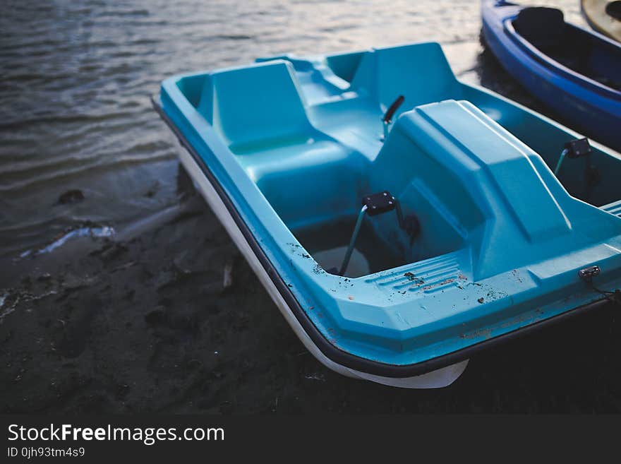 Blue Pedalo at Lake