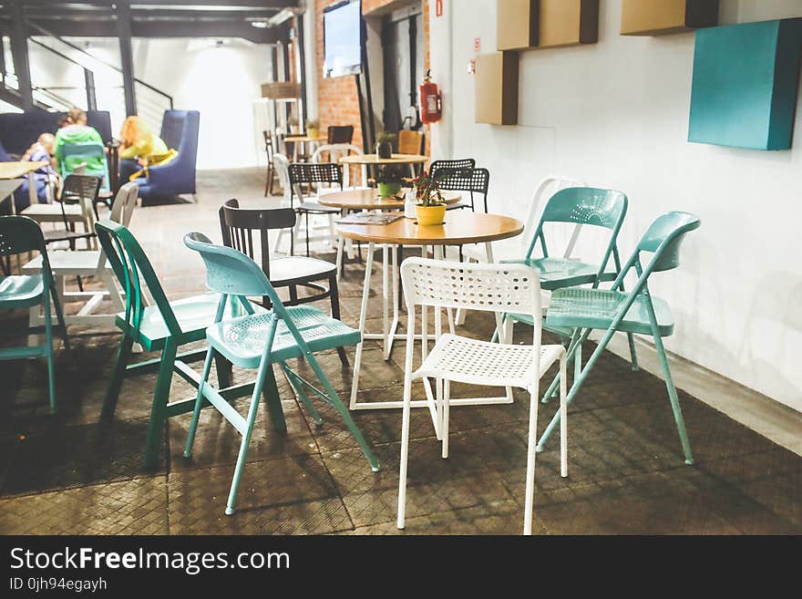 Vintage interior of restaurant