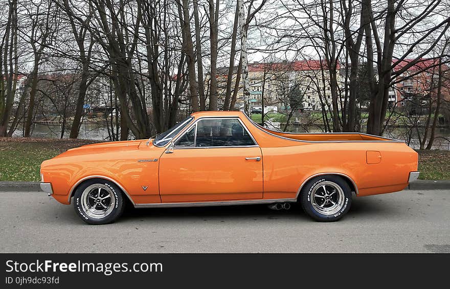 Orange Chevrolet El Camino