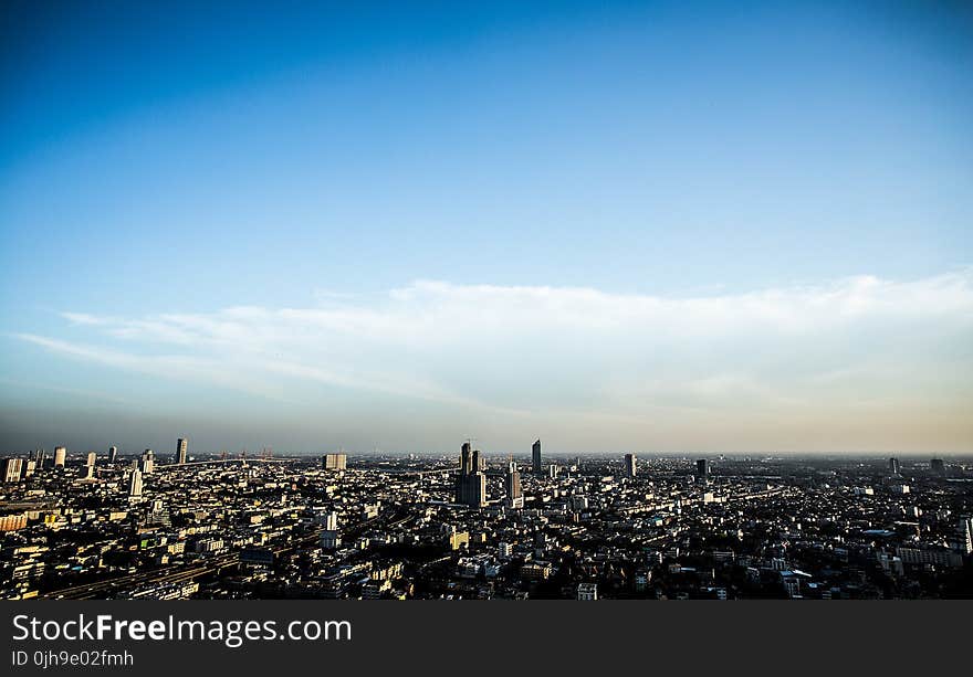 City Horizon Under Clear Skies