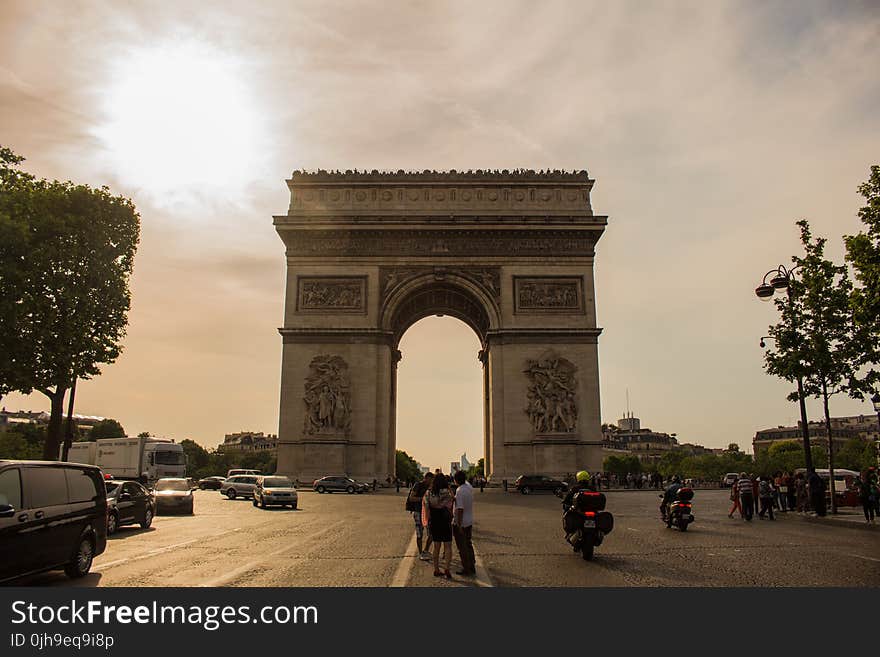 Arc De Triomphe In Paris, France