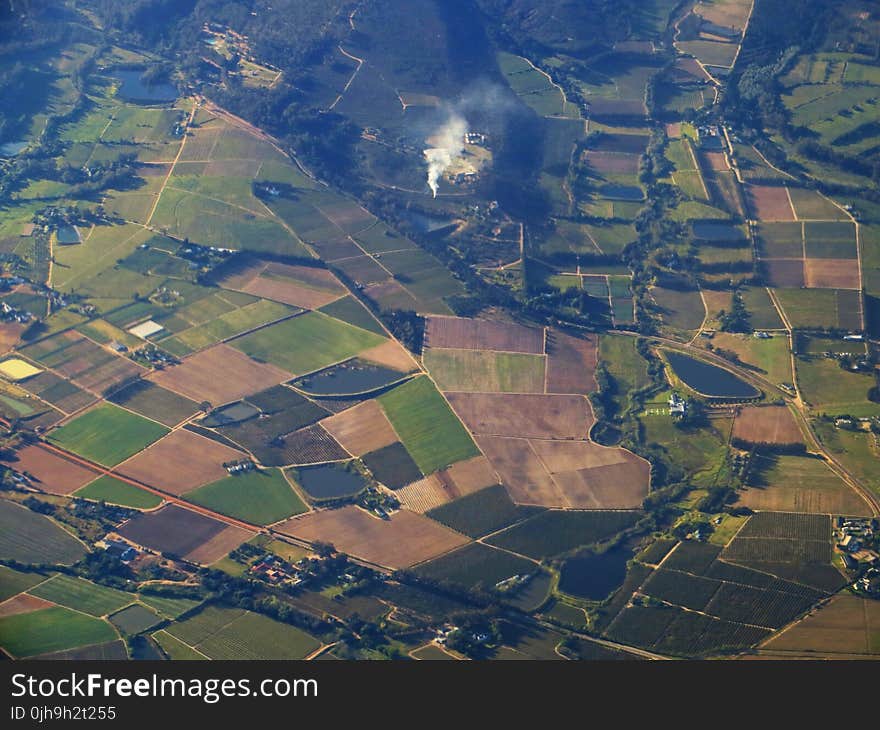 Bird&#x27;s Eye View Of Farmland