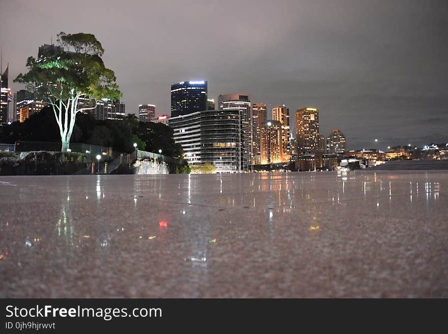 High-rise Buildings During Night Time