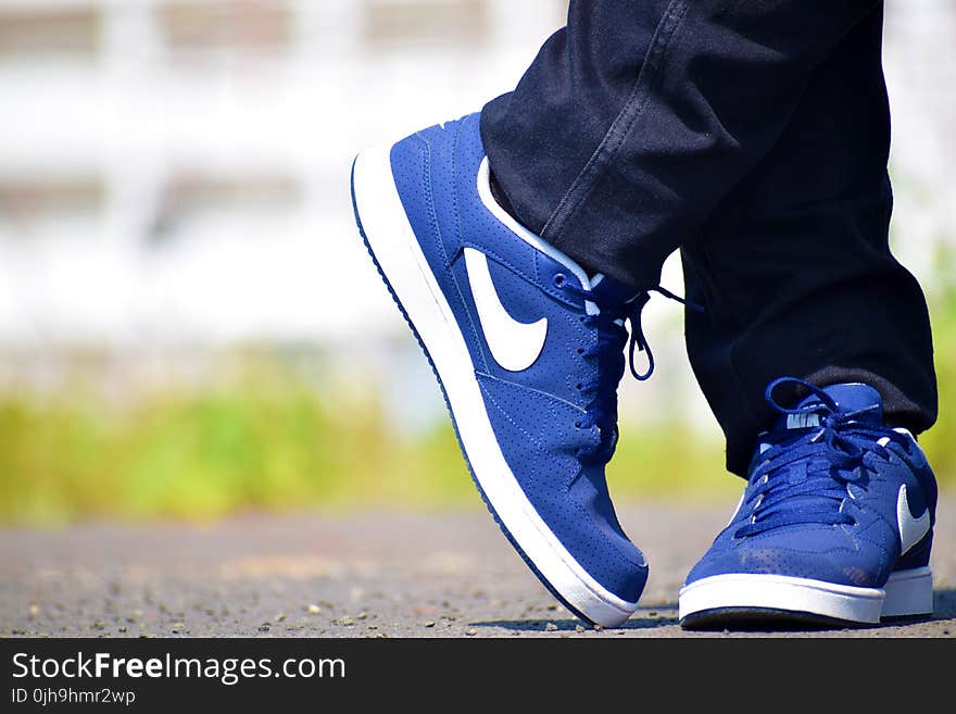 Blue Nike Low-top Shoes