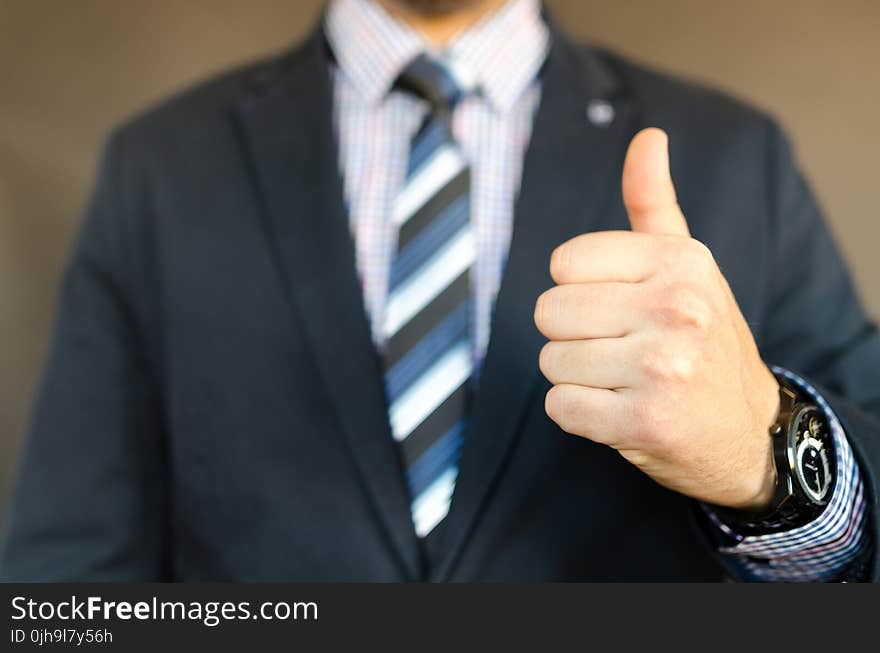 Man In Black Formal Suit Jacket