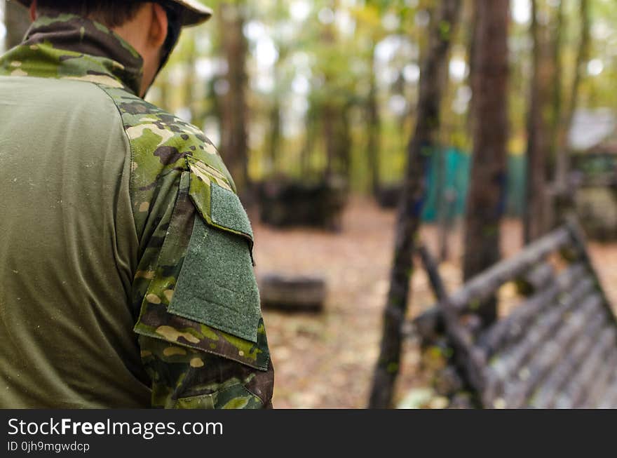 Green and Brown Camo Uniform