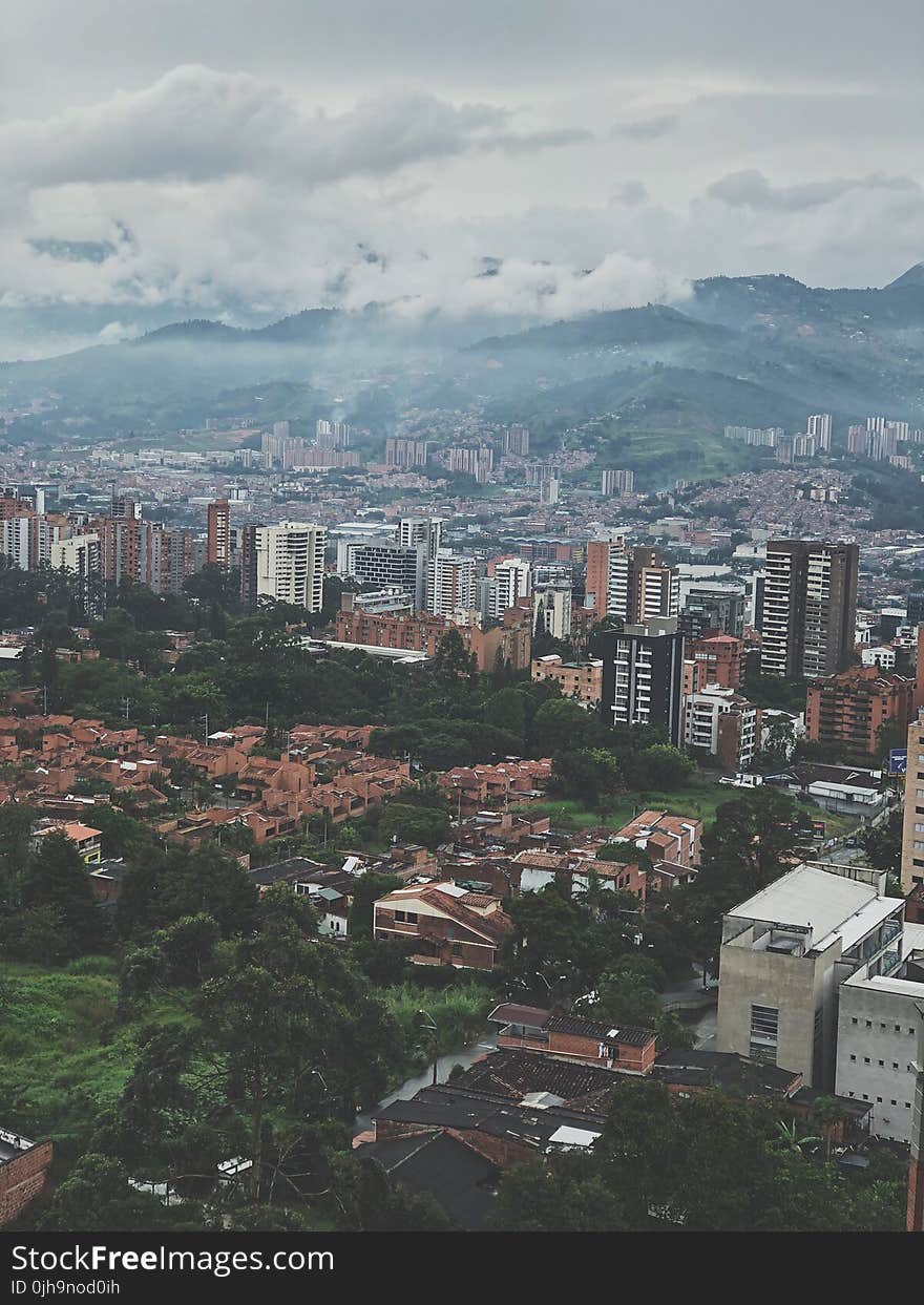 Aerial View of City Buildings