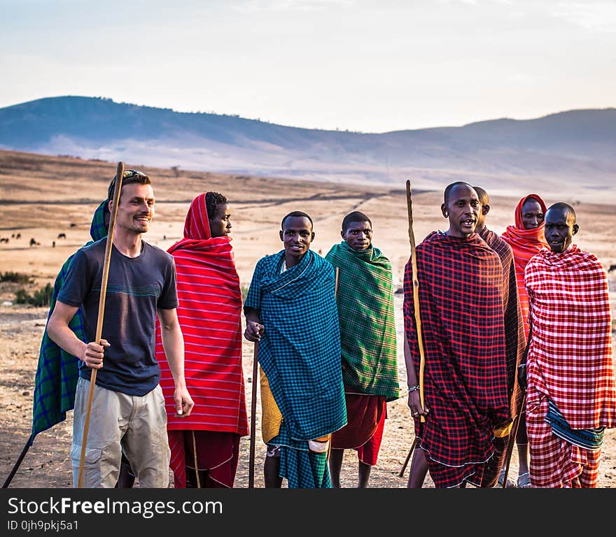 Group of Man on a Desert