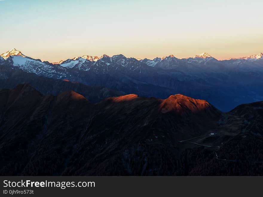 Aerial Photography of Mountains