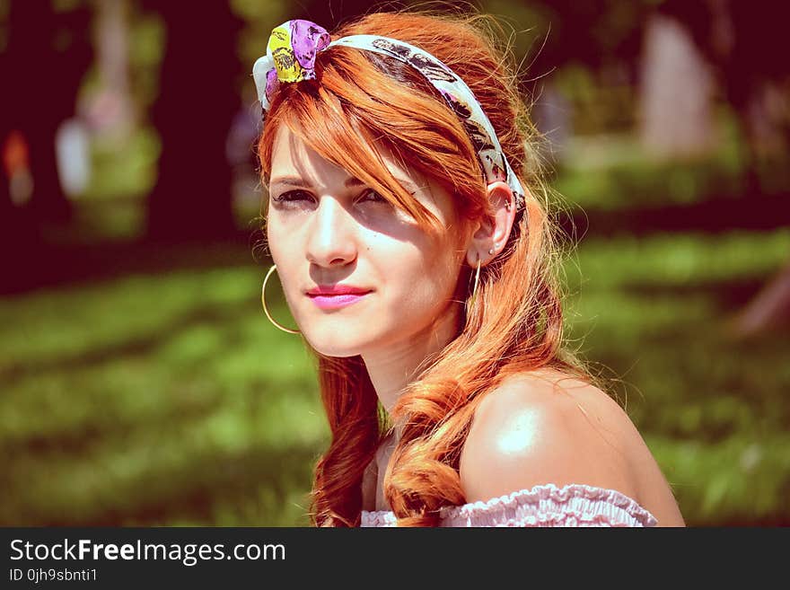 Woman Wearing Headband