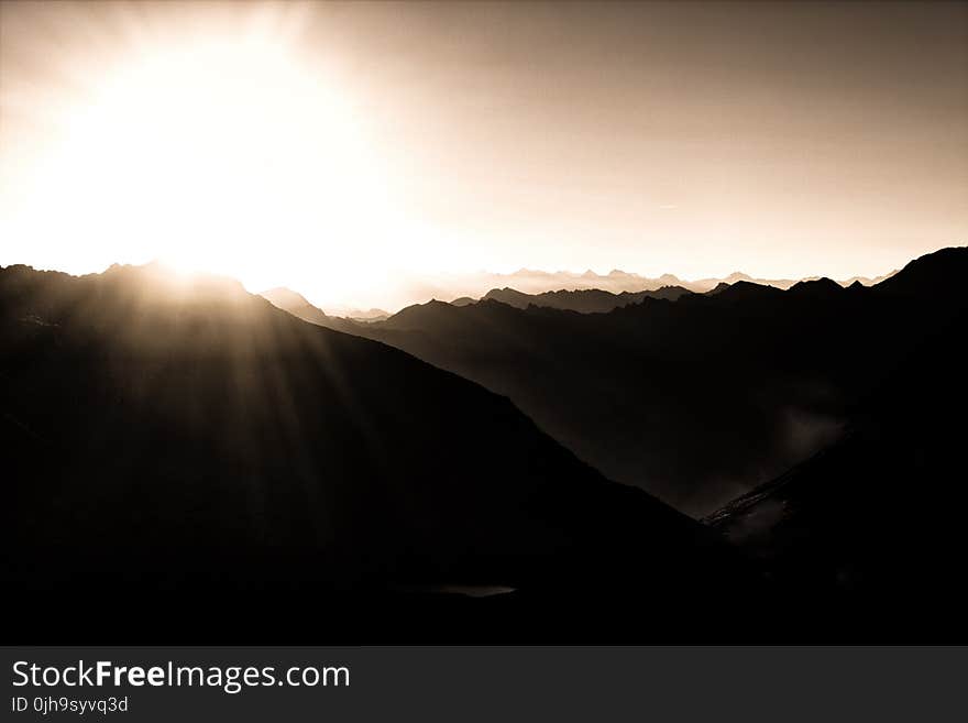 Photography of Mountains During Sunrise