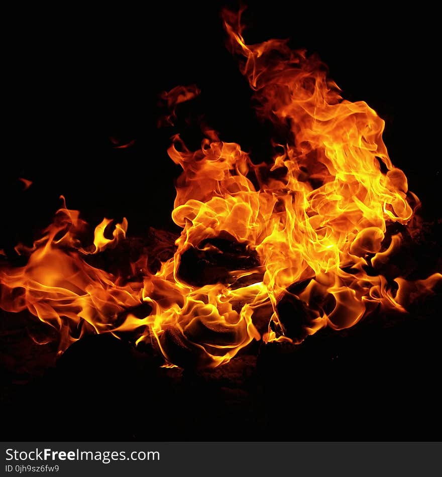 Photograph of a Burning Fire