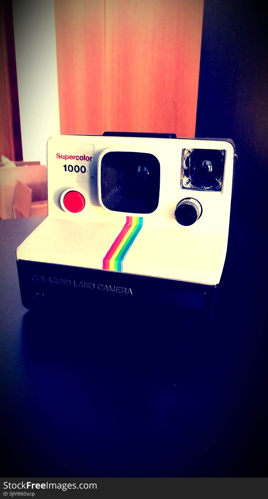 White and Black Polaroid Camera