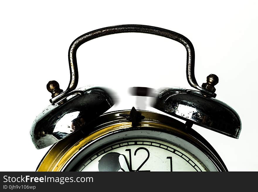 Black Ring Bell Alarm Clock