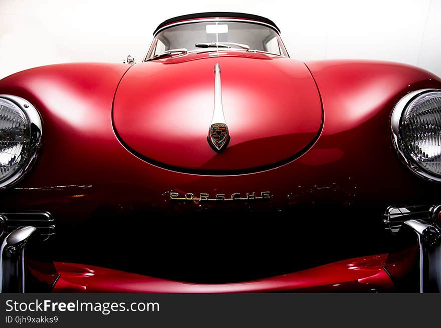 Classic Red Porsche Car