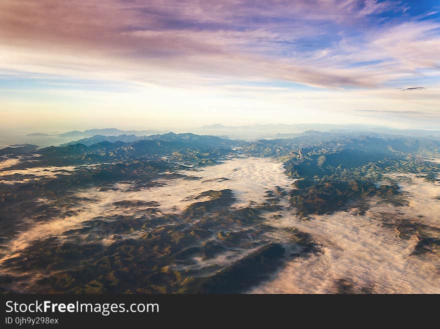 Aerial Photography Of Mountains