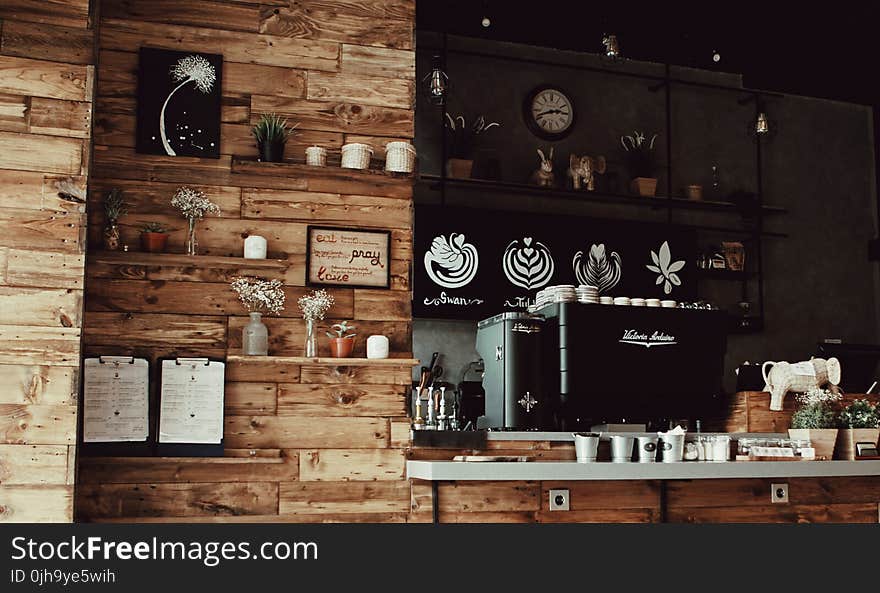 Assorted Decors With Brown Rack Inside Store