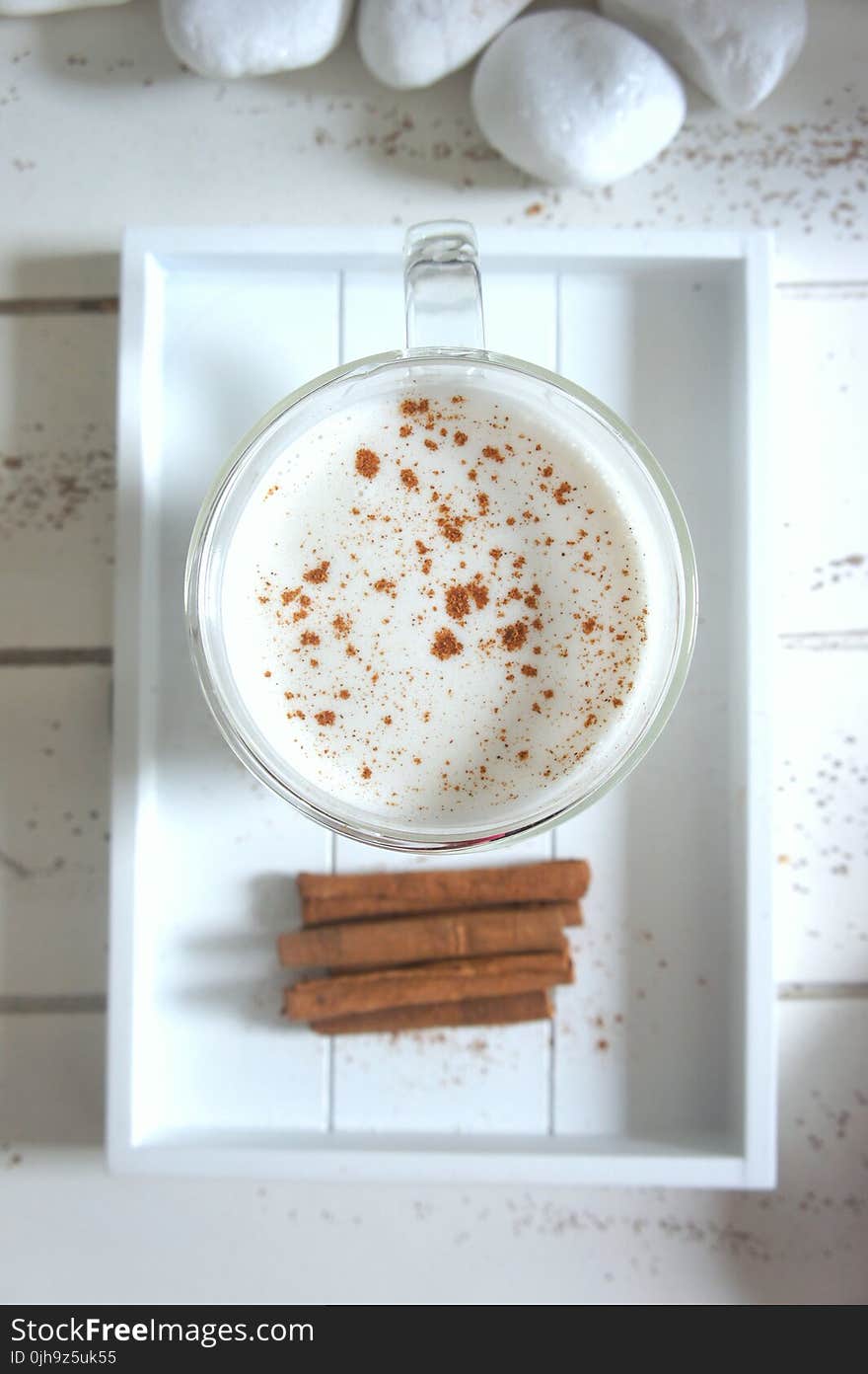 Close-up Photography of Milk with Cinnamon