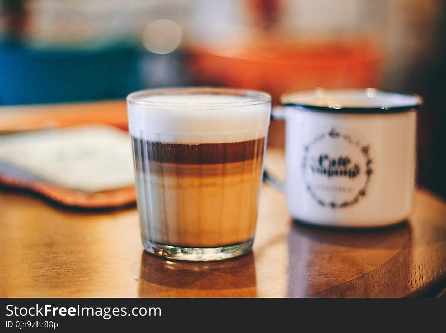 Selective Focus Photography of Cappuccino Coffee