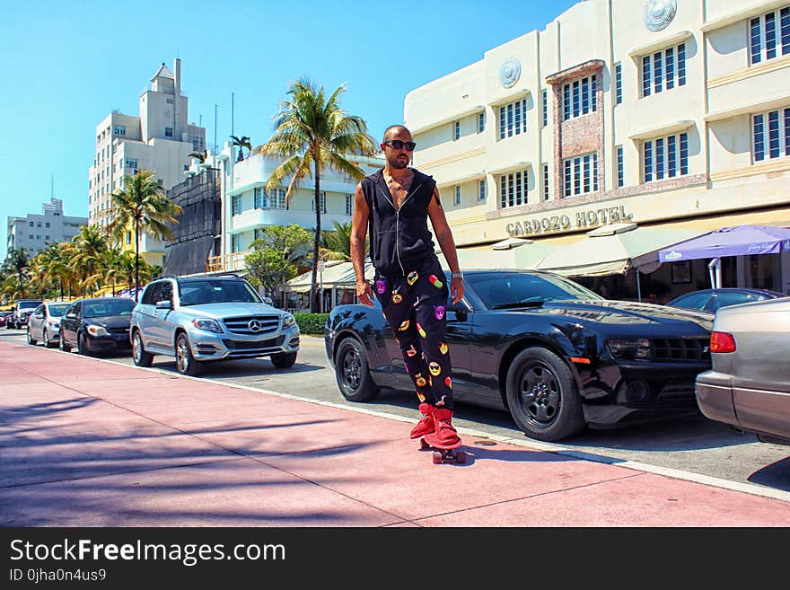 Man Riding a Skateboard