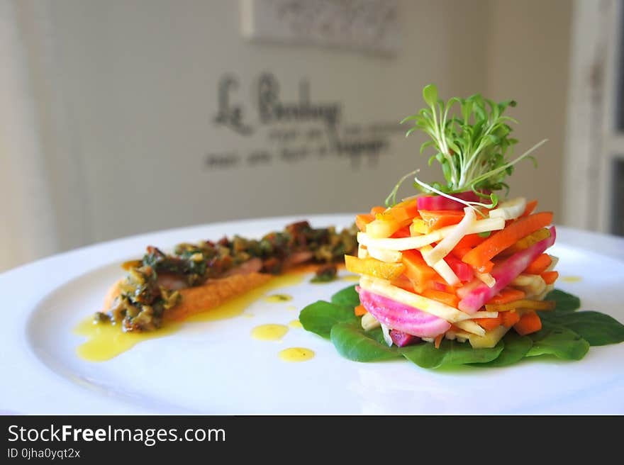 Vegetable Salad on White Plate