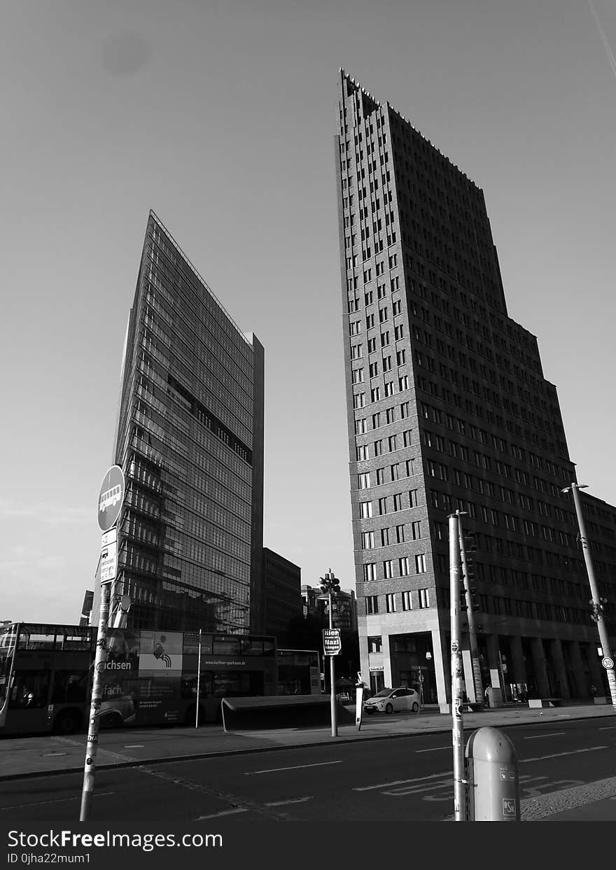 Gray Scale Photo of High Rise Building