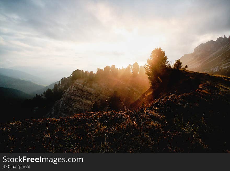 Mountain Ranges during Golden Hour