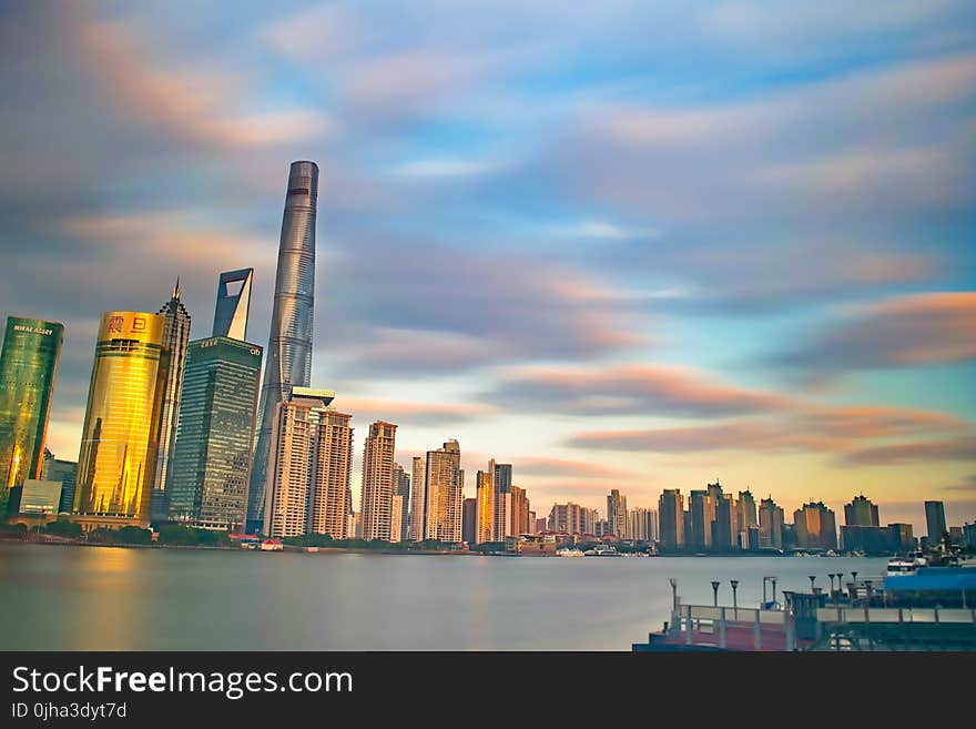 Highrise Buildings Near Body of Water