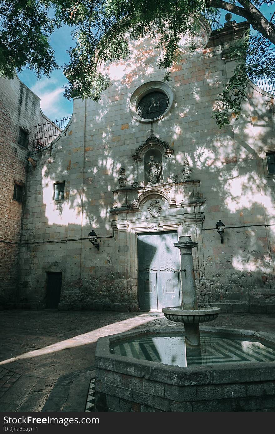 Church With Outdoor Fountain