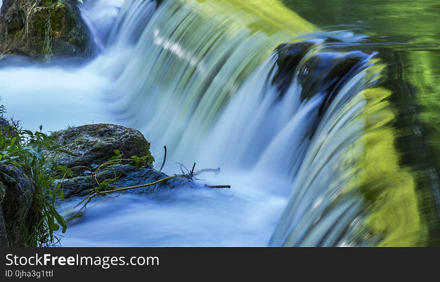 Time-lapse Photo of Waterfalls