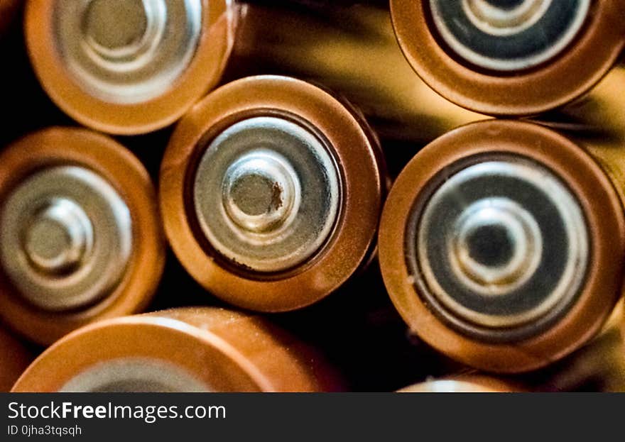 Close-up Photo of Batteries