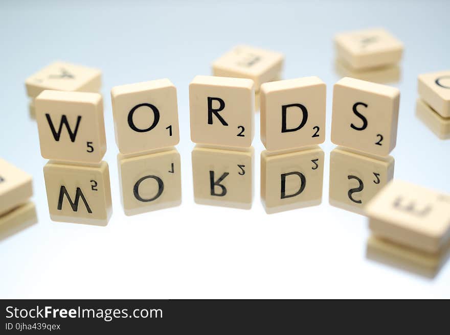 Words Text Scrabble Blocks