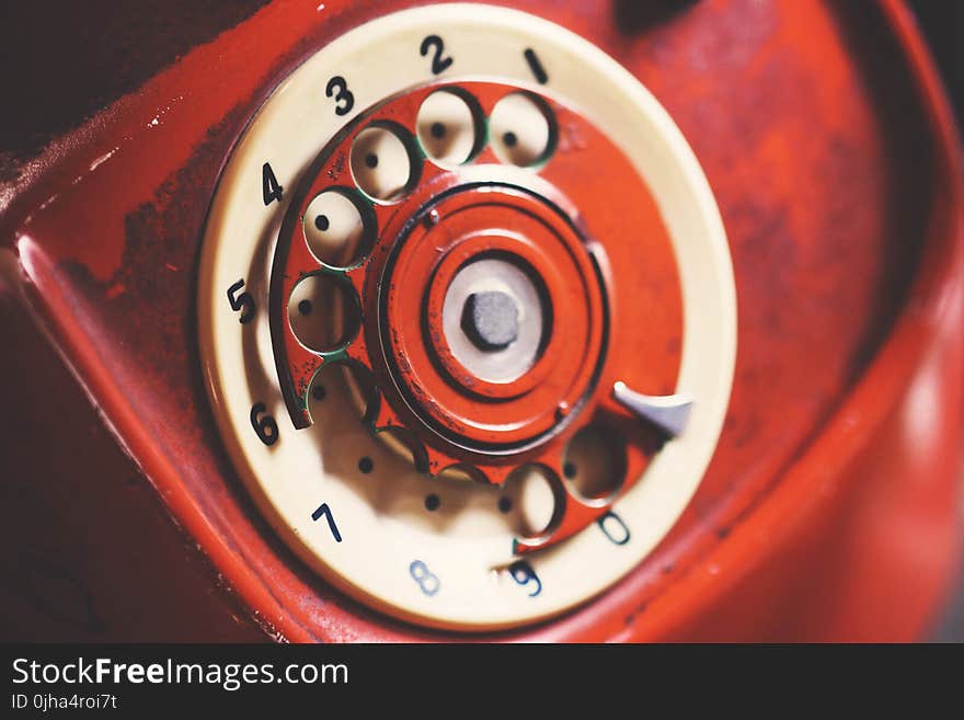 Close-up Photo of Rotary Telephone