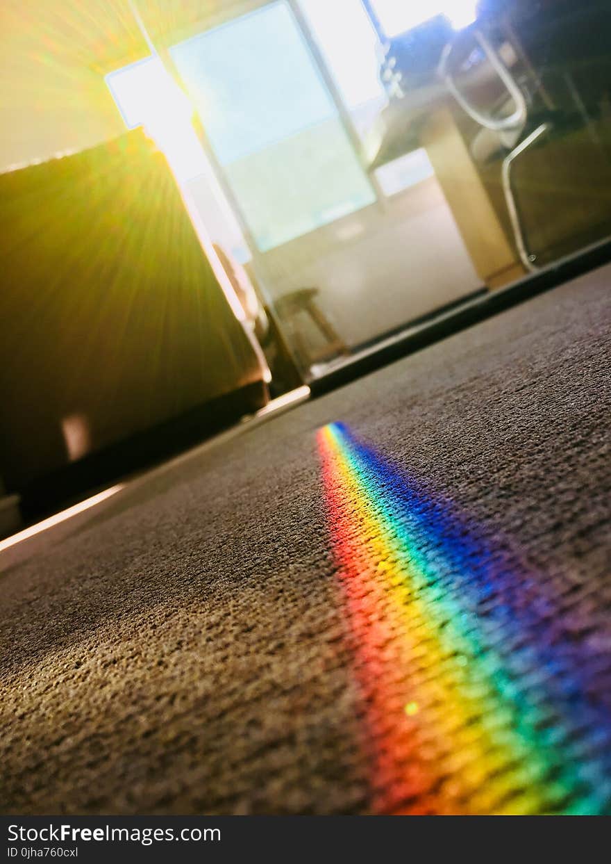 Rainbow Color Patch on Area Rug