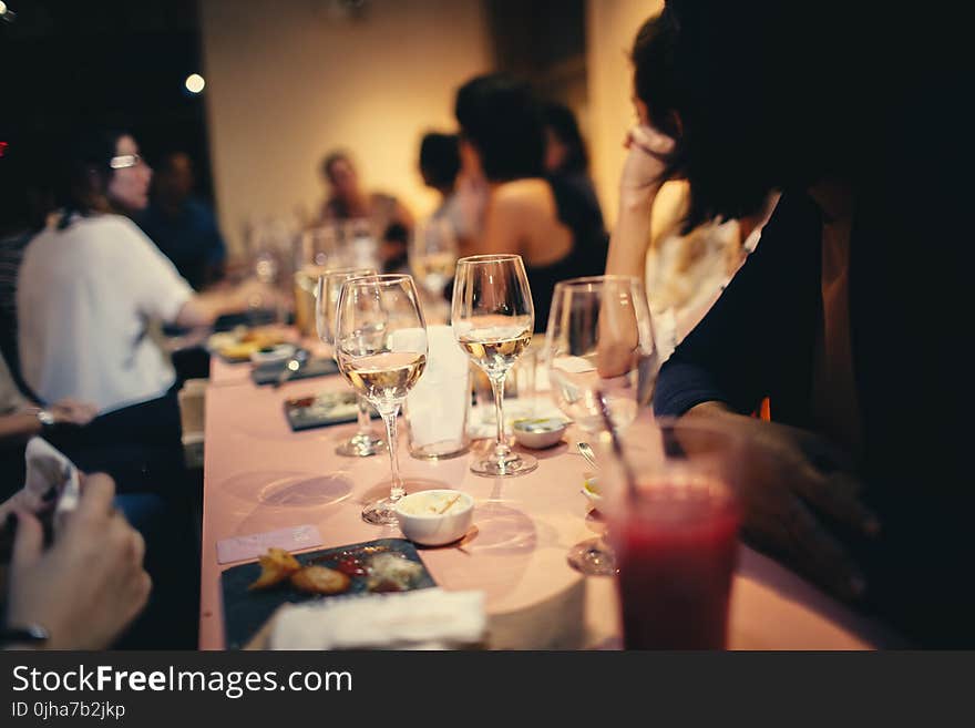 People Having Wine In A Restaurant