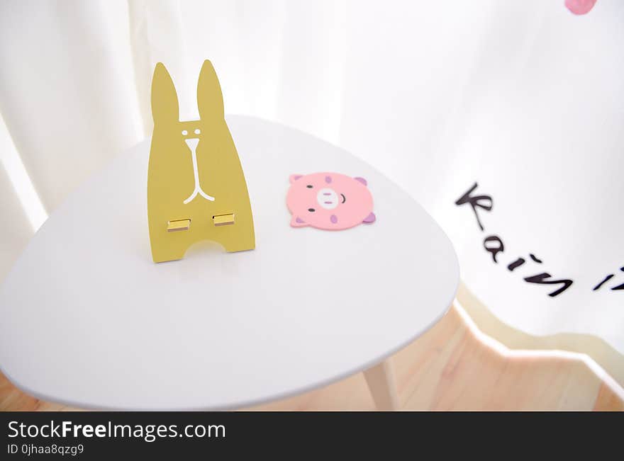 Yellow Rabbit Table Decor