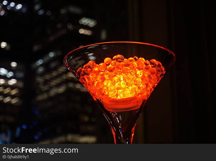 Closeup Photo of Clear Martini Glass