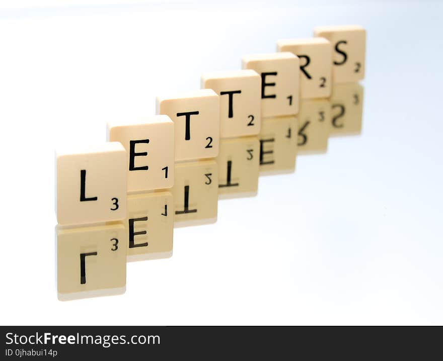 Scrabble Tiles Arranged In Letters Text