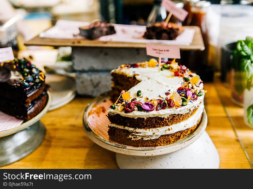 Baked Cake With Candies on Top