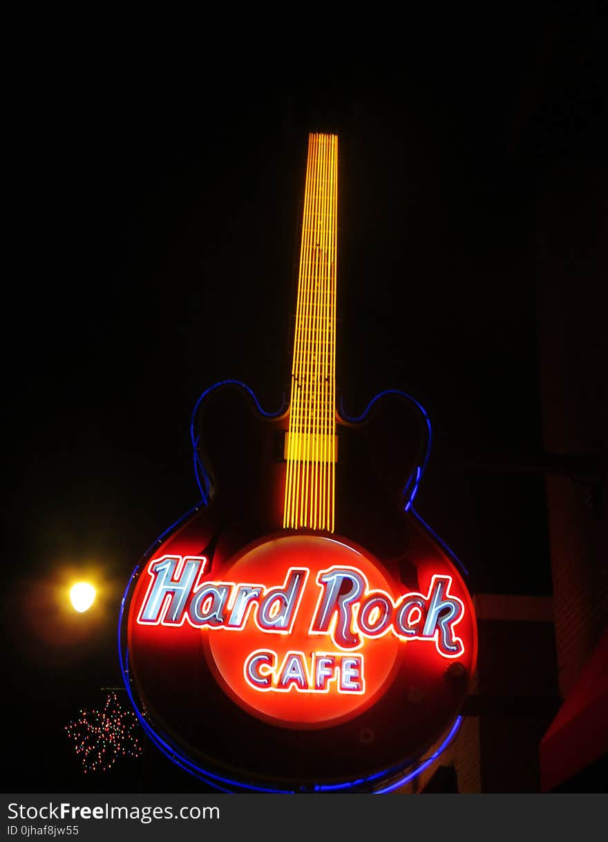 Hard Rock Cafe Led Guitar Signage