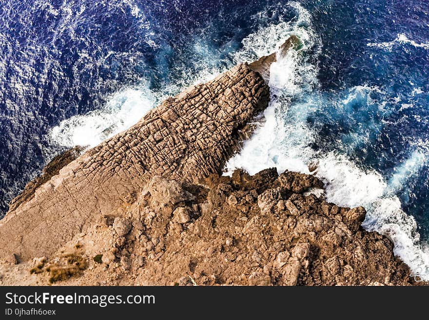 Top View of Body of Water