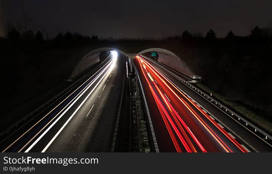 Timelapse Photograph of Highway