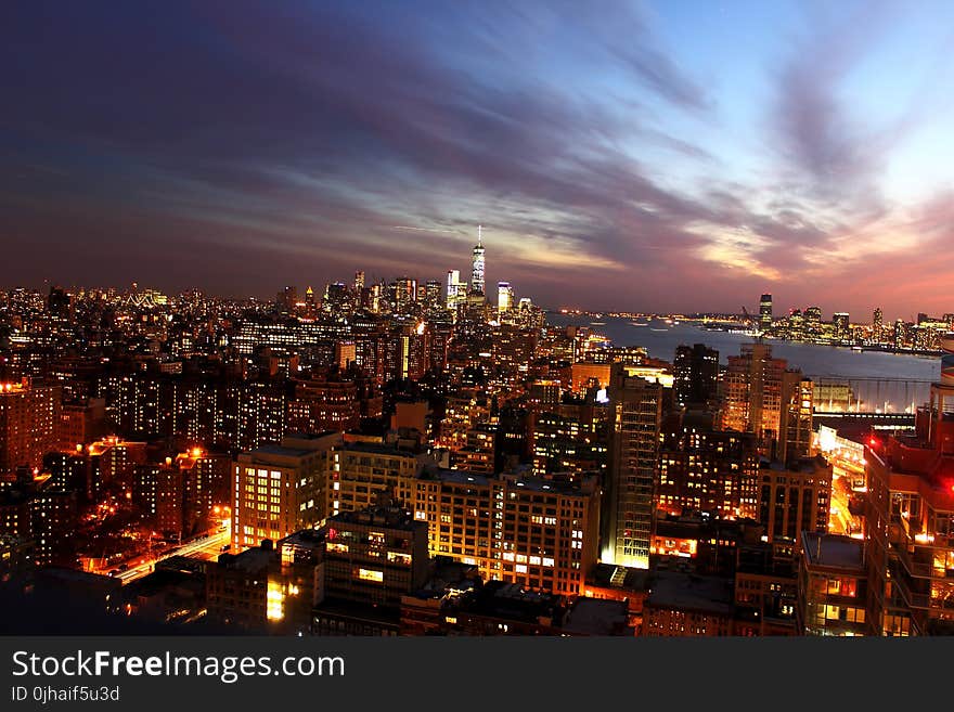 Cityscape Near Body of Water