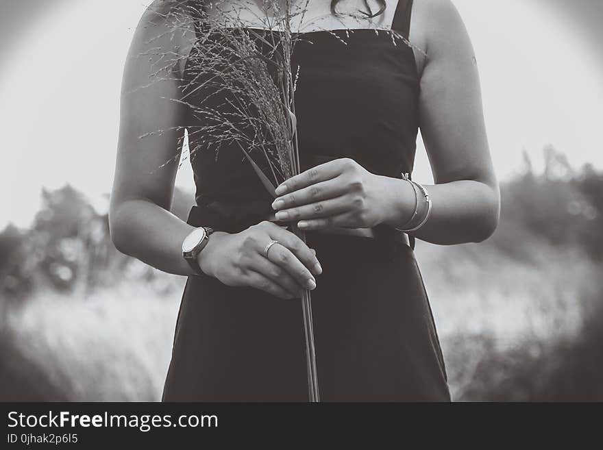 Woman Holding Wheat