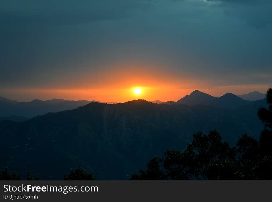 Photo of Mountain during Sunset