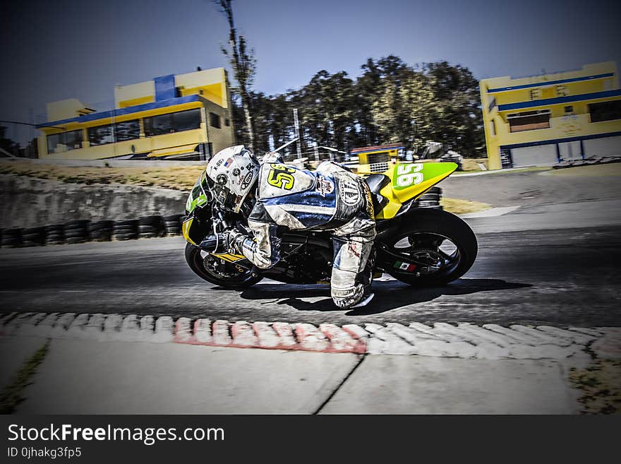 Man Riding Sports Bike