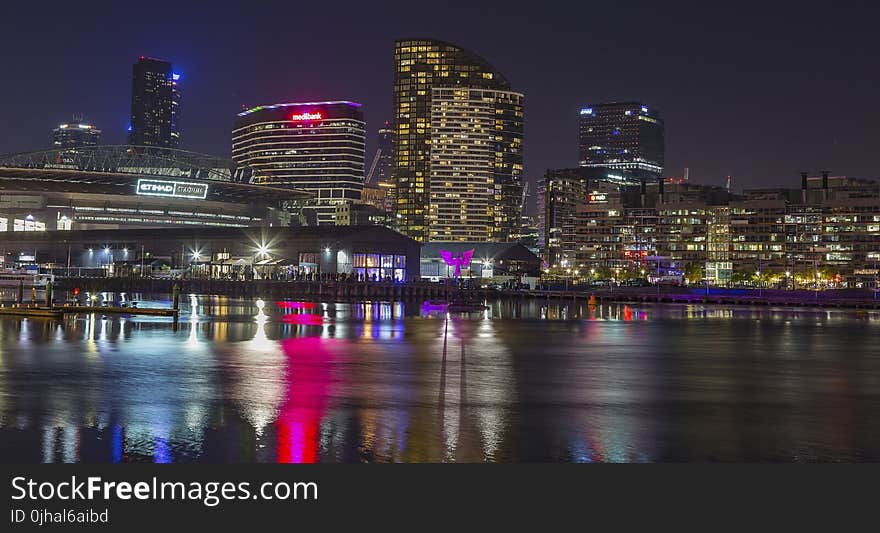 Night Cityscape of Buildings