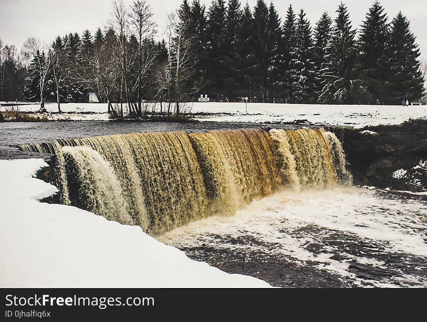 River With Snow