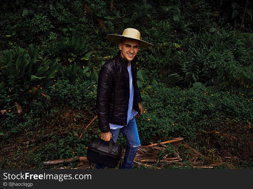 Photo of a Man in the Forest