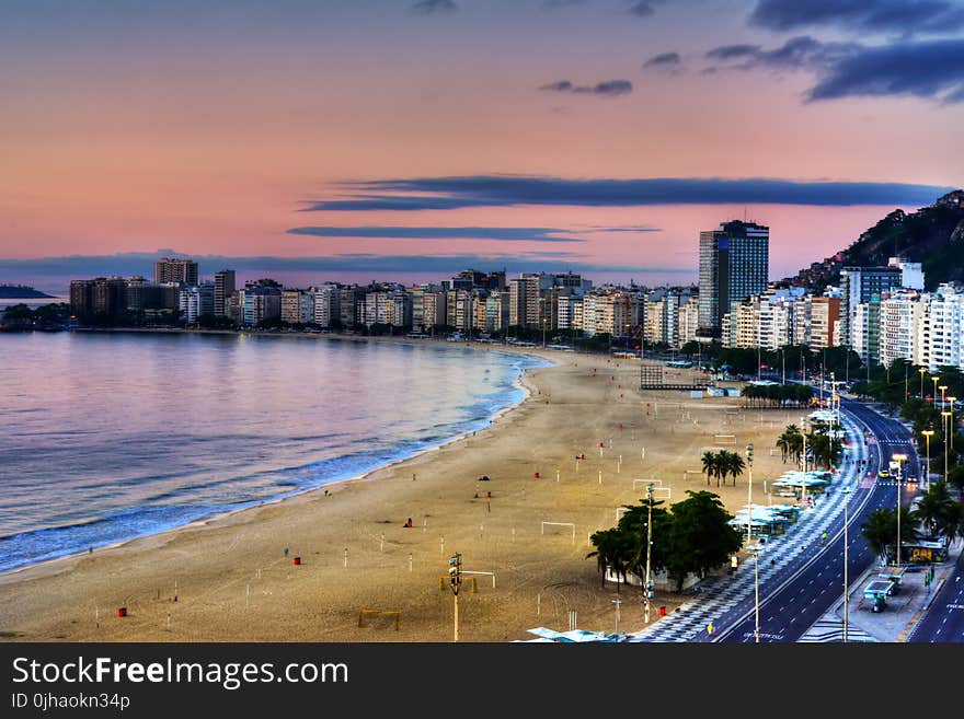 City Buildings Near Body of Water